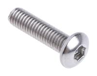 183-8610 RS PRO Stainless Steel Hex Socket Button Screw, ISO 7380, M3 x 12mm