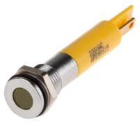 846-2908 RS PRO Yellow Panel Mount Indicator, 220V ac, 8mm Mounting Hole Size, IP67