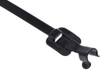 185-8686 RS PRO Cable Tie, Releasable, 330mm x 5 mm, Black Polyester Coated Stainless Steel, Pk-100
