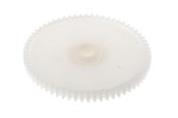 521-7411 RS PRO POM 64 Teeth Spur Gear, 0.8 Module, 6mm Bore Diam, 51.2mm Pitch Diam, 15.5mm Hub Diam