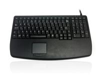 kyb500-730v2-ub Ceratech KYB500-730V2 Wired USB Compact Touchpad Keyboard, QWERTY (UK), Black