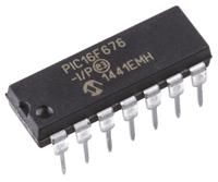 pic16f676-ip Microchip, 8 bit PIC, PIC16F676 Microcontroller, 20 MHz, 1.75kB FLASH, 14-Pin PDIP