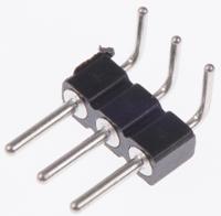 800-80-003-20-001101 Preci-Dip 800 Series Right Angle Through Hole Pin Header, 3 Contact(s), 2.54 mm Pitch, 1 Row, Unshrouded