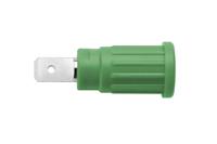 sepb-6453-ni-gn Schutzinger Green Female Banana Socket, 4 mm Connector, PC Pin Termination, 32A, 1000V, Nickel Plating