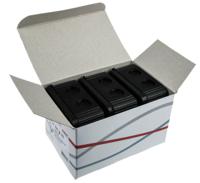 61779 WISKA Combi Series Black Polypropylene Junction Box, IP66, IP67, 110 x 110 x 66mm