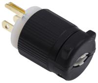 860-6738 RS PRO USA Mains Plug, 15A Black, Cable Mount Nylon Cage Clamp, 125 V
