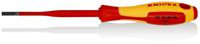98-20-40-sl Knipex Slotted Insulated Screwdriver, 4 mm Tip, 125 mm Blade, VDE/1000V, 202 mm Overall