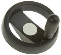 78421 Elesa Black Technopolymer Hand Wheel, 80mm diameter