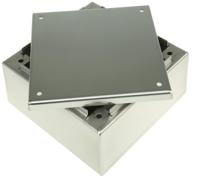 1672600 Rittal HD Series Stainless Steel Terminal Box, IP66, IPX9, 200 mm x 200 mm x 120mm