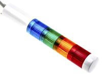lr4-402wjnw-rygb Patlite LR4 Series Coloured Signal Tower, 4 Lights, 24 V dc, Direct Mount