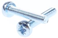 553-576 RS PRO Pozi M4 Pan Steel Machine Screws DIN 7985 x 25.0mm
