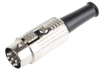 491-138 RS PRO 8 Pole Din Plug, 1A, 100 V ac, Push Lock, Male, Cable Mount