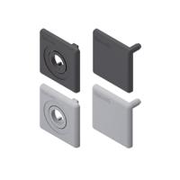 3842548746 Bosch Rexroth Grey PP Cover Cap, 40 x 40 Strut Profile, 10mm Groove