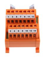 665-9651 RS PRO 14-Contact Male Interface Module, Flat Ribbon Cable Connector, DIN Rail Mount, 1A