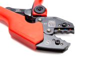 208-0636 RS PRO Hand Ratcheting Crimp Tool for Heatshrink terminals red, blue, yellow, 0.5 → 6mm² Wire