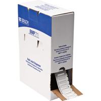 bm-094-1-342 Brady B-342 Black on White Heatshrink Labels, 25.40 mm Width, 4.62mm Label Length, 25.4mm Label Width