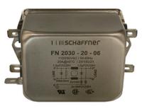 fn2030-20-06 Schaffner, FN2030 20A 250 V ac/dc 400Hz, Chassis Mount EMI Filter, Fast-On, Single Phase