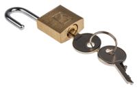 781-5994 RS PRO Key Brass Padlock, 4mm Shackle, 20mm Body