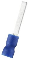 178-7252 RS PRO Insulated Crimp Blade Terminal 18mm Blade Length, 1.5mm² to 2.5mm², 16AWG to 14AWG, Blue