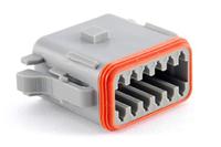 at06-12sa-rd01 Amphenol Industrial, AT Automotive Connector Plug Grey Cable Mount 12 Way, Crimp Termination AT06-12SA-RD01