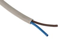 491-819 RS PRO 2192Y 0.5 mm² 2 Core Power Cable, H03VVH2-F, White PVC, 100m