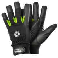517-06 Jalas Tegera 517 Black, Green Fleece Leather Glove, Size 6