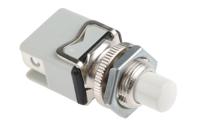 1213c-white APEM Push Button Switch, Momentary, Panel Mount, 12.2mm Cutout, SPST, 250V ac