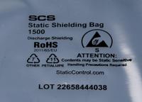 150720 SCS Static Shielding Bag 178mm(W)x 508mm(L)