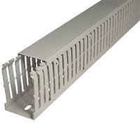 08450286013 SES Sterling GF-DIN-A6/4 Grey Slotted Panel Trunking - Open Slot, W50 mm x D100mm, L2m, PVC