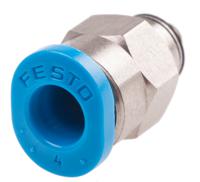 qsm-m3-4 Festo QS Series Straight Threaded Adaptor, M3 Male to Push In 4 mm, Threaded-to-Tube Connection Style, 153303
