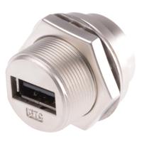 122-3030 RS PRO Straight, Panel Mount, Socket- Single Port Type A 2.0 USB Connector