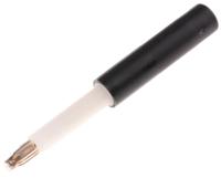 240100-21 Staubli Black, Male to Female Test Connector Adapter With Brass contacts and Silver Plated - Socket Size: 4mm