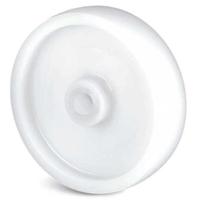 87-411-125r12 Guitel Hervieu White Polypropylene Impact Resistant Trolley Wheel, 160kg