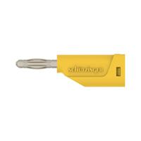 rs-fk-15-l-ni-ge Schutzinger Yellow Male Banana Connector, 4 mm Connector, Solder Termination, 30 V ac, 60 V dc, Nickel Plating
