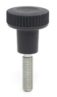 188-870 RS PRO Black Thermoplastic Thumbscrew Clamping Knob, M5 x 16, Threaded Mount