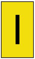 901-10191 HellermannTyton Ovalgrip Slide On Cable Markers, Black on Yellow, Pre-printed "I", 2.5 → 6mm Cable,