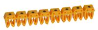 0-382-81 Legrand Clip On Cable Markers, Black on Yellow, Pre-printed ".", 0 382 81