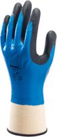 sho377 Showa 377 Nitrile Foam Grip FC Blue Nylon, Polyester Work Gloves, Size 9, Nitrile Foam Coating