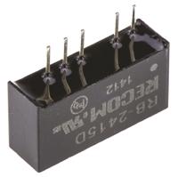 rb-2415d Recom RB DC-DC Converter, ±15V dc/ ±33mA Output, 21.6 → 26.4 V dc Input, 1W, Through Hole, +85°C Max Temp -40°C