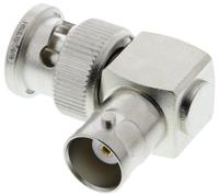 j01004a0617 Telegartner Right Angle 50Ω RF Adapter BNC Plug to BNC Socket 4GHz