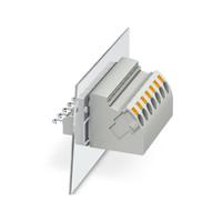 3059731 Phoenix Contact PW 4-POT-SL Series Panel Feed Through Terminal Plug, 2-Contact, 8.1mm Pitch, Panel Mount, 1-Row, Push
