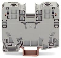 285-135 Wago 285 Series Grey Feed-Through Terminal, 35mm², Single-Level, Power Cage Clamp Termination, ATEX