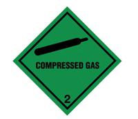 146-354 RS PRO Vinyl Polyester Sign Compressed Gas Sign With English Text