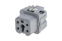 c146-10b004-002-4 Amphenol Industrial Heavy Duty Power Connector Insert, 16A, Female, Heavy Mate C146 Series, 4+PE Contacts