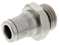 3601-06-13 Legris LF3600 Series Straight Threaded Adaptor, G 1/4 Male to Push In 6 mm, Threaded-to-Tube Connection Style