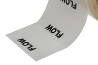 711-491 RS PRO White PP, Vinyl Pipe Marking Tape, text Flow, Dim. W 50mm x L 33m