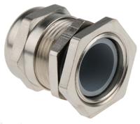 c5225000r SIB SIB-TEC Series Metallic Nickel Plated Brass Cable Gland, M25 Thread, 8mm min., 16mm max., IP68