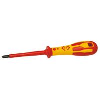 t49142-1 CK Phillips Insulated Screwdriver, PH1 Tip, 80 mm Blade, VDE/1000V, 187 mm Overall