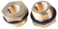 0168-17-10 Legris Brass Pipe Fitting, Straight Threaded Reducer, Male G 3/8in to Female G 1/8in