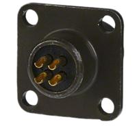 pt02e-8-4s Amphenol Industrial, PT, Copper Alloy 4 Way Panel Mount MIL Spec Circular Connector ReceptacleGreen, Socket